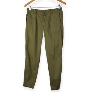 Sonoma Pants 6 Womens Olive Green Trouser Cotton Blend Stretch Straight Leg